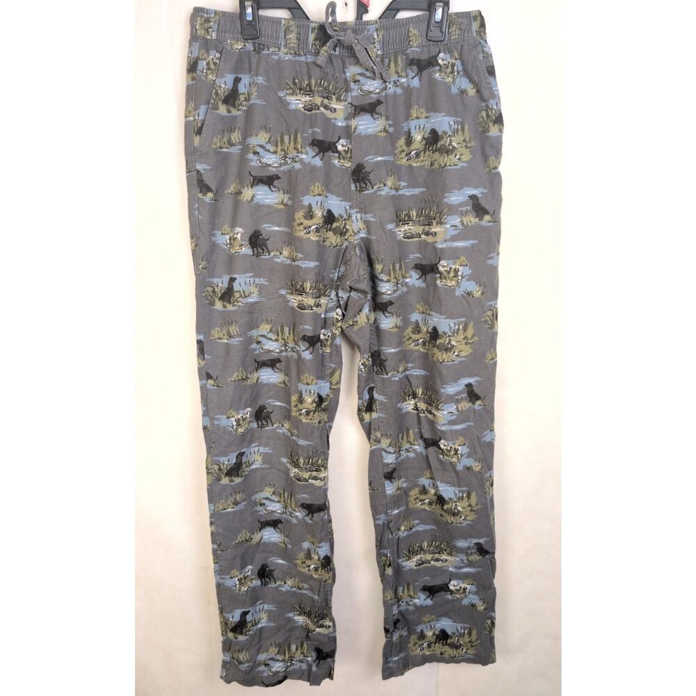 Eddie Bauer grey bird dog print lounge pants Size Med Tall Casual Sleepwear